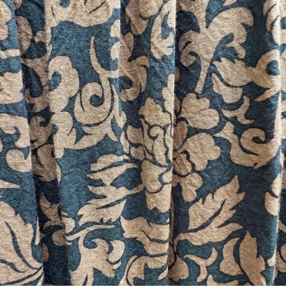 Floral Maxi Dress strapless high low split peach navy handmade in Bali tropical - Picture 9 of 9